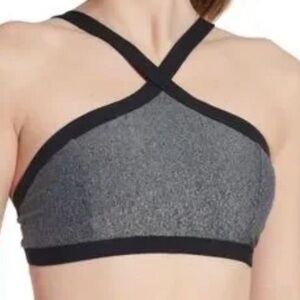 CALIA by Carrie Underwood High Neck Solid Cross Front Bikini Top